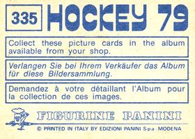 1979 Panini Hockey Stickers #335 Denmark Logo Back