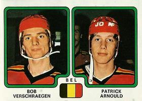 1979 Panini Hockey Stickers #343 Robert Verschraegen / Patrick Arnould Front