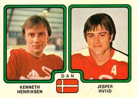1979 Panini Hockey Stickers #365 Kenneth Henriksen / Jesper Hviid Front