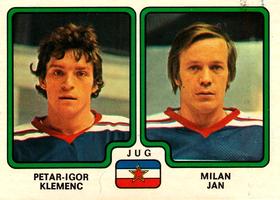 1979 Panini Hockey Stickers #400 Peter Klemenc / Milan Jan Front