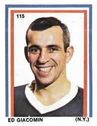 1970-71 Eddie Sargent / Finast NHL Players Stickers #115 Ed Giacomin Front