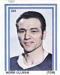 1970-71 Eddie Sargent / Finast NHL Players Stickers #204 Norm Ullman Front