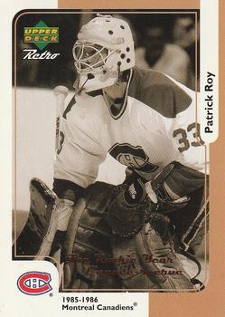 1999-00 Upper Deck Retro McDonald's - The Rookie Year #McD-15R Patrick Roy Front
