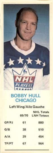 1970-71 Dad's Cookies #NNO Bobby Hull Front