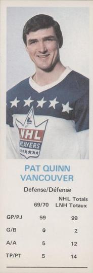 1970-71 Dad's Cookies #NNO Pat Quinn Front