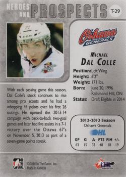2013-14 In The Game Heroes and Prospects - Tenth Anniversary Tribute #T-29 Michael Dal Colle Back