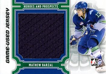 2013-14 In The Game Heroes and Prospects - Game-Used Jersey Black #M-25 Mathew Barzal Front