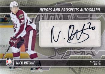 2013-14 In The Game Heroes and Prospects - Autographs #A-NRI Nick Ritchie Front