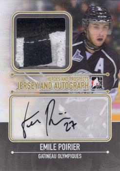 2013-14 In The Game Heroes and Prospects - Jersey Autographs Gold #MA-EP Emile Poirier Front