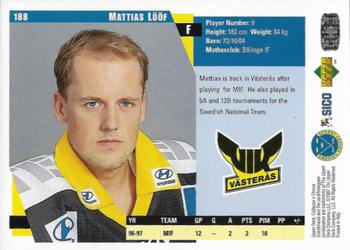1997-98 Collector's Choice Swedish #188 Mattias Loof Back