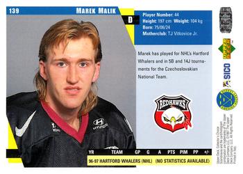 1997-98 Collector's Choice Swedish #139 Marek Malik Back