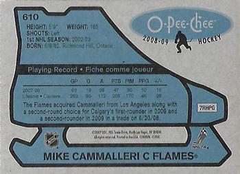 2008-09 O-Pee-Chee - 1979-80 Retro #610 Mike Cammalleri Back