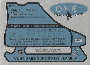 2008-09 O-Pee-Chee - 1979-80 Retro #611 Curtis Glencross Back