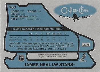 2008-09 O-Pee-Chee - 1979-80 Retro #760 James Neal Back