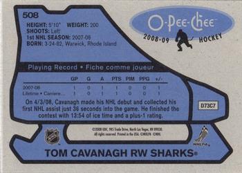 2008-09 O-Pee-Chee - 1979-80 Retro #508 Tom Cavanagh Back