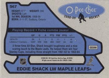 2008-09 O-Pee-Chee - 1979-80 Retro #567 Eddie Shack Back