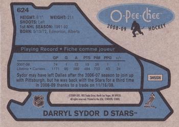2008-09 O-Pee-Chee - 1979-80 Retro #624 Darryl Sydor Back