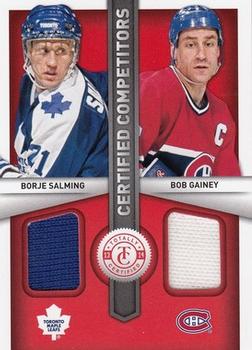 2013-14 Panini Totally Certified - Certified Competitors Jerseys Red #CC-SG Borje Salming / Bob Gainey Front