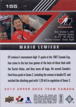 2013 Upper Deck Team Canada #155 Mario Lemieux Back