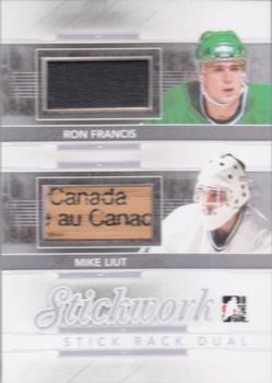 2013-14 In The Game StickWork - Stickrack Dual Silver #SRD-23 Ron Francis / Mike Liut Front