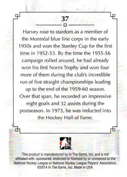 2013-14 In The Game Lord Stanley's Mug #37 Doug Harvey Back