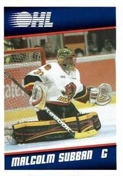 2012-13 Post CHL Goalies #NNO Malcolm Subban Front