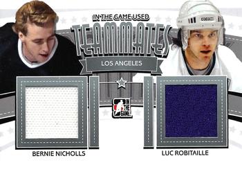 2013-14 In The Game Used - Teammates Jerseys Silver #TM-09 Bernie Nicholls / Luc Robitaille Front