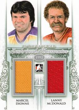 2013-14 In The Game Used - Enshrined Classmates Silver Version #EC-14 Marcel Dionne / Lanny McDonald Front