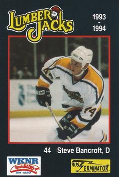 1993-94 Cleveland Lumberjacks (IHL) #23 Steve Bancroft Front
