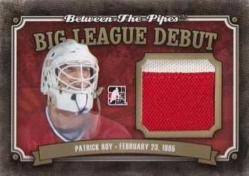 2013-14 In The Game Between the Pipes - Big League Debut Jerseys Gold #BLD-04 Patrick Roy Front