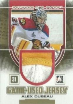 2013-14 In The Game Between the Pipes - Game-Used Jersey Gold #GUM-02 Alex Dubeau Front