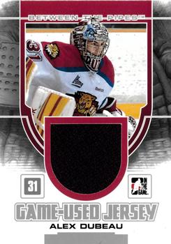 2013-14 In The Game Between the Pipes - Game-Used Jersey Silver #GUM-02 Alex Dubeau Front