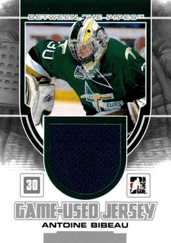 2013-14 In The Game Between the Pipes - Game-Used Jersey Silver #GUM-06 Antoine Bibeau Front