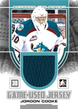 2013-14 In The Game Between the Pipes - Game-Used Jersey Silver #GUM-15 Jordon Cooke Front