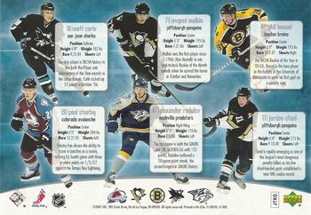 2006-07 Upper Deck Rookie Class Box Set - 2006/07 NHL Rookies #NNO Matt Carle / Evgeni Malkin / Phil Kessel / Paul Stastny / Alexander Radulov / Jordan Staal Back