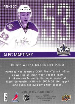 2008-09 Upper Deck Be a Player #RR-307 Alec Martinez Back