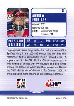 2008-09 In The Game Between The Pipes #3 Andrew Engelage Back
