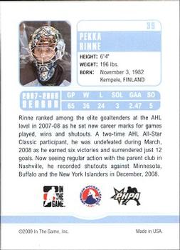 2008-09 In The Game Between The Pipes #39 Pekka Rinne Back
