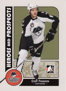 2008-09 In The Game Heroes and Prospects #21 Cody Franson Front