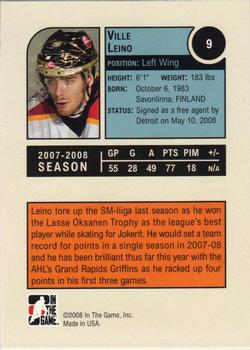 2008-09 In The Game Heroes and Prospects #9 Ville Leino Back