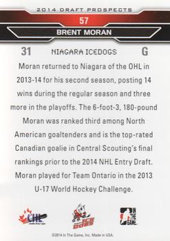 2014 In The Game Draft Prospects #57 Brent Moran Back
