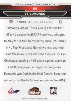 2014 In The Game Draft Prospects #59 Ty Edmonds Back