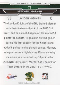 2014 In The Game Draft Prospects #79 Mitchell Marner Back