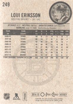 2014-15 O-Pee-Chee #249 Loui Eriksson Back