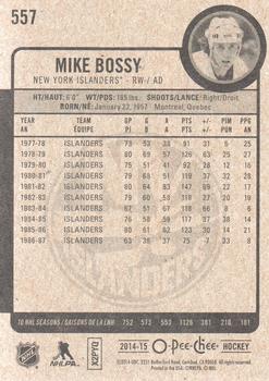 2014-15 O-Pee-Chee #557 Mike Bossy Back