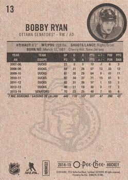 2014-15 O-Pee-Chee #13 Bobby Ryan Back