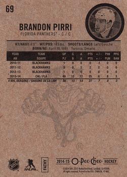 2014-15 O-Pee-Chee #69 Brandon Pirri Back