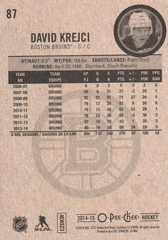 2014-15 O-Pee-Chee #87 David Krejci Back