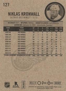 2014-15 O-Pee-Chee #127 Niklas Kronwall Back
