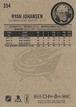 2014-15 O-Pee-Chee #354 Ryan Johansen Back